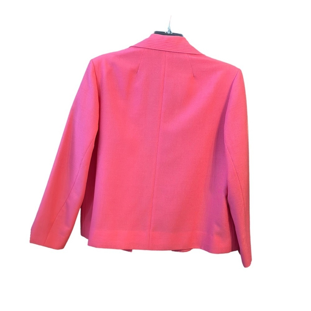Vintage Adolph Schuman for Lilli Ann Open Front Blazer Jacket Fuchsia Pink - Picture 5 of 9